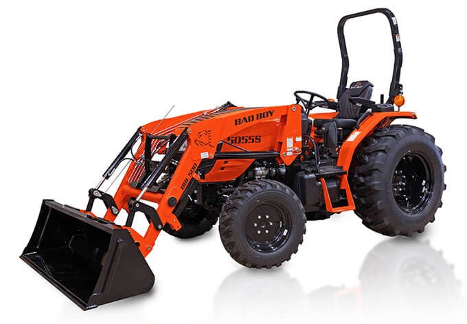 Bad Boy 50 Series Tractor — 55 Hp Hst, Industrial Tires, Front-End Loader